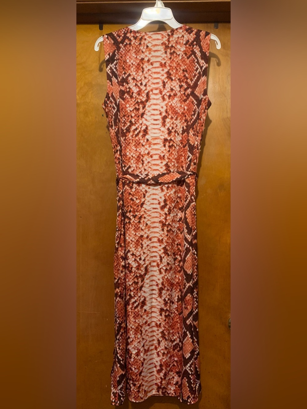 Michael Michael Kors Size L Red Snakeskin Maxi Dress - Picture 7 of 7